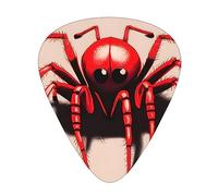 Cute Little Red Spider Fashion Colour Guitar Picks 12 Packï¼Œ For Acoustic Guitar Electric Guitar Ukulele.One Size
