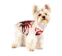 Cute little red spider Full Print Cotton Pet Vest L Dog Cat Clothes Soft Elastic Breathable Pullover Pet