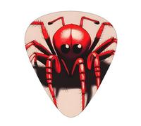 Cute little red spider Guitar picks 12 pieces, ABS material, smooth edges, comfortable feel, 3 optional thicknesses