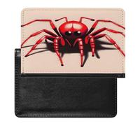 Cute Little Red Spider Passport Holder Vaccine Card Holder Travel Document Organizer Credit Card Organizer for Women/Men