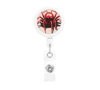 Cute Little red Spider The Plastic Retractable Badge Holder is Made of ABS Material and The Rope is Nylon