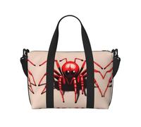 Cute Little Red Spider Travel Duffle Bag-Lightweight Carry On Weekender for Men Women, Waterproof Overnight Bag for Gym Weekend Trips