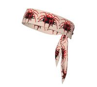 Cute Little Red Spider Unisex Sports Strap Reversible Bandana Scarf for Yoga Fitness Jogging Black
