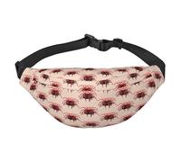 Cute Little Red Spider Waist Bag. Lightweight And Waterproof, Suitable For Travel And Daily Use, Fashionable Design, For Men And Women.
