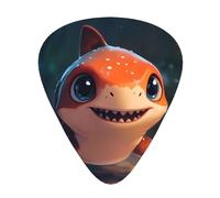 Cute little shark guitar pick set, 3 different thicknesses, 12 pieces for a variety of instruments