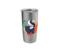 Cute Little Skunk Comicstyle Wildlife Animals petskunks Stainless Steel Insulated Tumbler