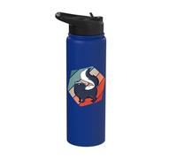 Cute Little Skunk Comicstyle Wildlife Animals petskunks Stainless Steel Insulated Water Bottle