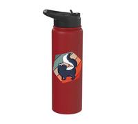 Cute Little Skunk Comicstyle Wildlife Animals petskunks Stainless Steel Insulated Water Bottle