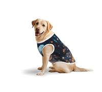 Cute Little Snowman in The Forest Dog Pure Cotton Tshirts for Medium & Large Dogs,Breathable Stretchy Tank Top Sleeveless Vest Tee Shirt