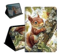 Cute Little Squirrel Case for iPad 10th Generation 10.9" 2022 & iPad 11th Gen 11" 2025,PU Leather Stand Smart Protective Cover with Auto Wake/Sleep,Multi-Angle Viewing Case
