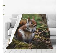 Cute Little Squirrel Ultra-Soft Flannel Blanket - One Blanket for Home, Travel, and The Outdoors - 40"x30"