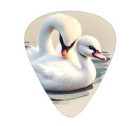 Cute little swan 12 guitar picks per pack, available in 3 different thicknesses, suitable for electric guitars, ukuleles, etc.
