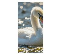 Cute Little Swan Beach Towels Extra Large, Quick Dry Absorbent Multipurpose, Oversized Beach Towel, Sand Free Foldable Lightweight, Travel Towel, For Beach Pool Camping Travel Vacation, 63x31.5 in