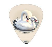 Cute Little Swan Guitar Plectrums Classical Triangle Bass Acoustic And Electric Guitar Plectrums For Guitarists 12 Pieces