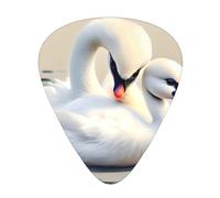Cute little swan Printed guitar picks, 12 pieces in 3 different thicknesses, suitable for acoustic guitar, electric guitar and band players