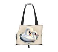 Cute Little swan Printed Portable Foldable pet Shoulder Bag, Suitable for Carrying Small Pets