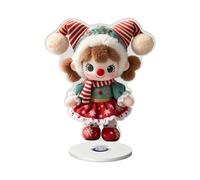 Cute Little Ugly Christmas Ornaments, 2D Acrylic Red And Blue Clown Figurine, 360-degree Rotating, For Christmas Winter Desktop, Bookshelf, Room Home Decorations
