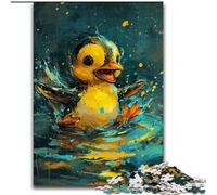 Cute Little Yellow Duck 1000 Pieces Jigsaw Puzzle for Adults& Teens, Relax Games Enhance Love between Couples for Age 14 (50x75cm)
