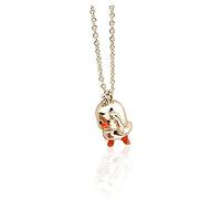 Cute Little Yellow Duck Necklace 3D Solid Cartoon Animal Necklace for Women Friendship Gifts, Metal