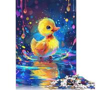 Cute Little Yellow Duck Puzzle Brain Teaser 100% Recycled Cardboard Jigsaw Puzzle for Kids And Adults Age 12 Years Up 1000pcs (75x50cm)