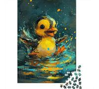 Cute Little Yellow Duck Puzzle Challenging And Brainteasing Premium Cardboard Jigsaw Puzzle for Adults Teen 1000pcs (38x26cm)