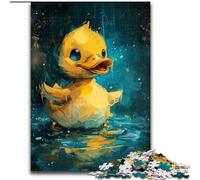 Cute Little Yellow Duck Puzzles for 1000 Piece cardboard Jigsaw Challenging Brain Teaser for Teenagers, Family Game Night Fun size 26x38cm