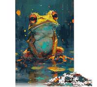 Cute Little Yellow Frog 500 Piece Jigsaw Puzzle for Adults Family Game Teens Jigsaw Puzzle 500pcs (52x38cm)
