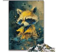 Cute Little Yellow Raccoon JigsawPuzzle 2000 Pieces for Teenagers, Brain Intelligence Challenge Addictive Toys for Home Decoration (70x100cm)