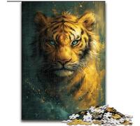 Cute Little Yellow Tiger 1000 Piece Jigsaw Puzzle for Adults And Teenagers, Challenging Game And Family Play Parent-child Interaction (50x75cm)
