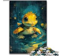 Cute Little Yellow Turtle 1000 Piece Jigsaw Puzzles for Adults & Teens, Educational Stress Relief Toy for Is Ideal As A Gift for The Whole Family (50x75cm)