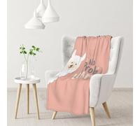 Cute Llama 30"X40"Soft Flannel Fleece Blanket-Lightweight Warm Single-Sided Printed Throw Blanket For Sofa,Camping,Travel-Anti-Pilling