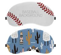 Cute Llama Alpaca Cactus Cacti 2-Pack Light-Blocking Soft Breathable Sleep Mask Eye Patch Eye Cover