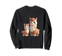 Cute Llama and Little Llama Animal Design Sweatshirt