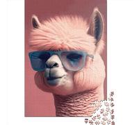 Cute Llama Art Jigsaw Puzzles Puzzles for Adults Kids. 1000 Pieces Impossible Challenge Toy Educational Games Home Decoration for Educational Games Gifts 1000pcs (75x50cm)