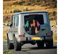 Cute Llama Cartoon Rv Spare Tire Cover For Trailers,Waterproof Dust-Proof Camper Spare Tire Cover Tire Protectors For Trailer