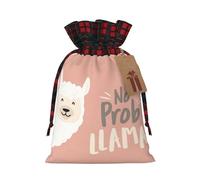 (Cute Llama) Drawstring Gift Bags Holiday Present Goody Bags For Xmas Party S