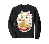 Cute Llama Eating Ramen Noodle Soup Lover Alpaca Japanese Sweatshirt