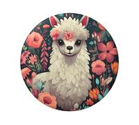 Cute Llama Floral Custom Pins 5 PCS, Personalized Photo Buttons, Metal Pinback Button Badges for Backpacks, Hats, Funny Backpack Pins Aesthetic Lapel Badge Pins Gifts for Men Women, One Size, Metal