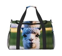 Cute Llama Hand Travel Bag - Large Reusable Shopping Tote Bag, Perfect for Outdoor Activities, Sports, Camping & Groceries, Black, One Size