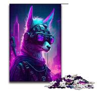 Cute Llama Human Jigsaws Pieces for Adults Wooden Jigsaw Puzzles for Adults Perfect for Teenagers Family Bonding Brain Teaser & DIY Home Decor Gift 1000 PCS(75x50cm)