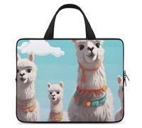 Cute Llama Laptop Bags Ultra-Thin, Lightweight & Waterproof 12inch Laptop Sleeve, Durable Neoprene Material, Portable Protective Computer Bag with Hand Strap