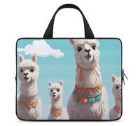 Cute Llama Laptop Bags Ultra-Thin, Lightweight & Waterproof 13inch Laptop Sleeve, Durable Neoprene Material, Portable Protective Computer Bag with Hand Strap
