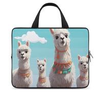 Cute Llama Laptop Bags Ultra-Thin, Lightweight & Waterproof 15inch Laptop Sleeve, Durable Neoprene Material, Portable Protective Computer Bag with Hand Strap