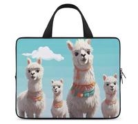 Cute Llama Laptop Bags Ultra-Thin, Lightweight & Waterproof 17inch Laptop Sleeve, Durable Neoprene Material, Portable Protective Computer Bag with Hand Strap