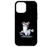 Cute Llama On Skateboard With Soccer Ball Beanie Case for iPhone 12 Pro Max