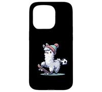 Cute Llama On Skateboard With Soccer Ball Beanie Case for iPhone 15 Pro
