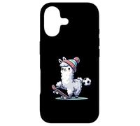 Cute Llama On Skateboard With Soccer Ball Beanie Case for iPhone 17