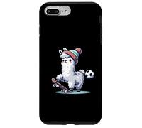 Cute Llama On Skateboard With Soccer Ball Beanie Case for iPhone 7 Plus/8 Plus