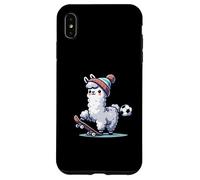 Cute Llama On Skateboard With Soccer Ball Beanie Case for iPhone XS Max