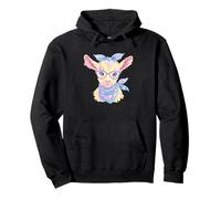 Cute Llama Portrait Animal Lover Graphic Pink Glasses Floral Pullover Hoodie